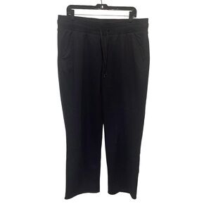 Tek Gear Women’s Black Staight Leg Fleece Pants Relaxed XL Short